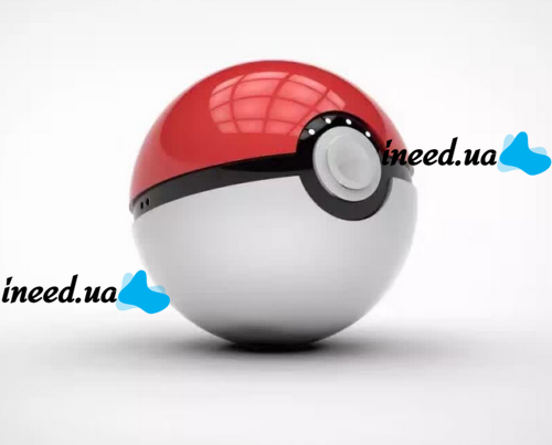 Portable charger Power Bank 10000 mAh in the form of a Pokeball, in the form of a Pokeball from the Pokemon Cartoon