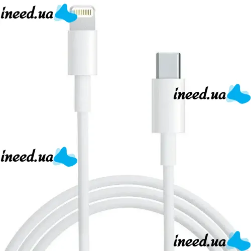 Зарядный кабель Apple Type-C to iPhone Lightning PD 18W 1м для быстрой зарядки айфона White, Зарядка шнур Эпл 18Вт для телефона 100см 97054 Белый