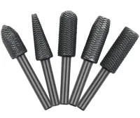 Set of H-Tools T332-M 5 piece milling drill bits for simultaneous drilling and milling in wood and metal Set of 1/4" Grey drill bits