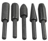 Set of H-Tools T332-M 5 piece milling drill bits for simultaneous drilling and milling in wood and metal Set of 1/4" Grey drill bits