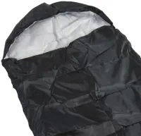 Sleeping bag Tramp TR-2175 up to -20 degrees 210X75 cm water-repellent insulated hiking winter sleeping bag with hood and cover Black
