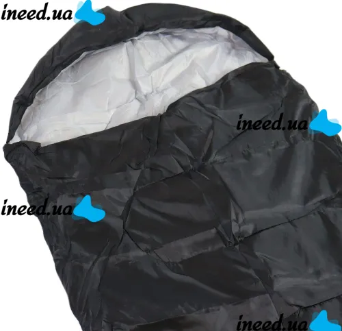 Sleeping bag Tramp TR-2175 up to -20 degrees 210X75 cm water-repellent insulated hiking winter sleeping bag with hood and cover Black