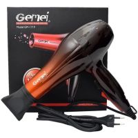 Профессиональный фен Gemei GM-1719 для укладки и сушки волос с концентратором 1800W, Электрический фен с холодным обдувом и насадкой 3 режима