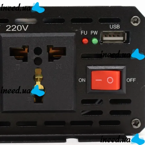 Автомобільний інвертор напруги UKC SSK SSA-3000A 12V-220V 3000W з функцією плавного пуску, авто перетворювач напруги струму 12В 220В 3000Вт