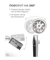 Душова лійка з турбо вентилятором Turbocharged SV - 26 обертається на 360 градусів, насадка для душу турбообертанням, турбо-лійка з малюнком води