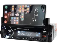 Car stereo player 1Din Pioneer MP3 7001 BT with phone holder, Car Bluetooth stereo with microphone USB SD player Black