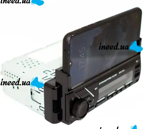 Car stereo player 1Din Pioneer MP3 7001 BT with phone holder, Car Bluetooth stereo with microphone USB SD player Black