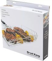 Universal Grill Grill Broil King MAG-770 32x22 cm with Removable Handle, Basket Stainless Steel Barbecue Net Silver