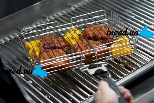 Universal Grill Grill Broil King MAG-770 32x22 cm with Removable Handle, Basket Stainless Steel Barbecue Net Silver