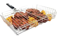 Universal Grill Grill Broil King MAG-770 32x22 cm with Removable Handle, Basket Stainless Steel Barbecue Net Silver