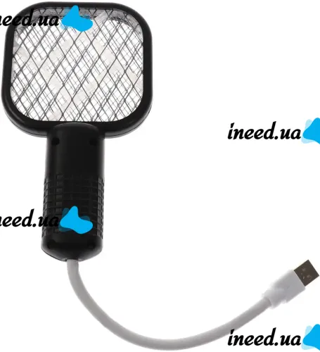 Електричний USB знищувач комах Mosquito Swatter UKC 3945 від комах, Лампа мухобійка комарів і мух з УФ світлом від юсб Чорний