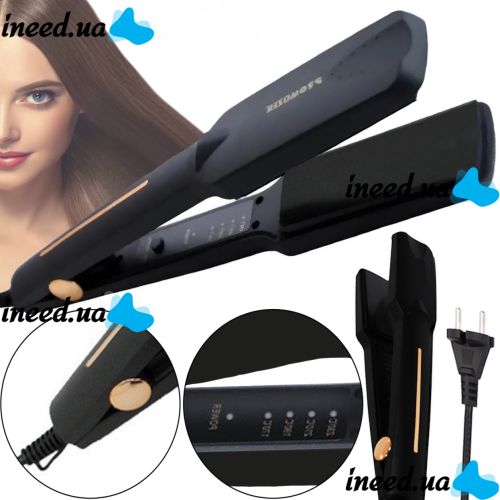 Mozer MZ-7082 professional hair straightener flat iron with temperature control, Mozer hair flat iron Black