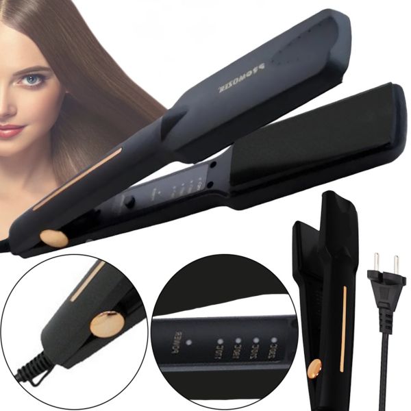 Mozer MZ-7082 professional hair straightener flat iron with temperature control, Mozer hair flat iron Black