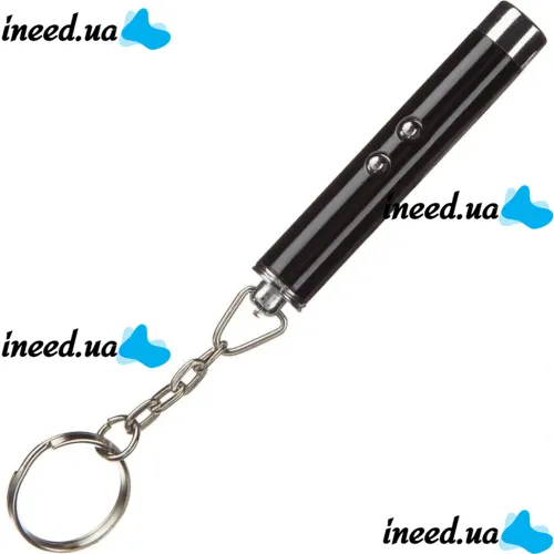 LED Laser Pointer Pathfinder SL-9617 2in1 Red Laser with Battery Keychain, Laser Designator Flashlight 2LED MXKPG-003 7cm with Keychain