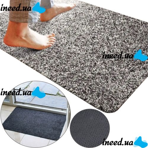 Супер впитывающий коврик Clean Step Mat придверный напольный ковер 70Х45 см в прихожую и ванную для впитывания грязи и влаги из микрофибры для обуви