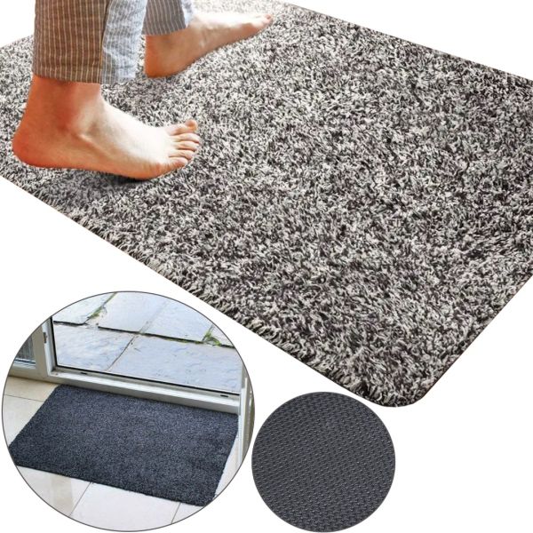Супер впитывающий коврик Clean Step Mat придверный напольный ковер 70Х45 см в прихожую и ванную для впитывания грязи и влаги из микрофибры для обуви