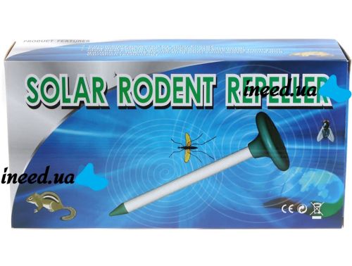 Отпугиватель кротов и грызунов на солнечной батарее Solar Rodent Repeller ультразвуковой прибор кротоотпугиватель для отпугивания вредителей 6Х3.5 см