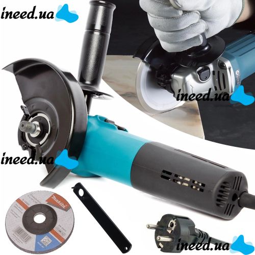 Профессиональная болгарка Makita GA5030 720W, Угловая шлифмашина 125 мм Макита, Сетевая турбинка шлифовальная машина 11000об/мин 750Вт от сети Синяя