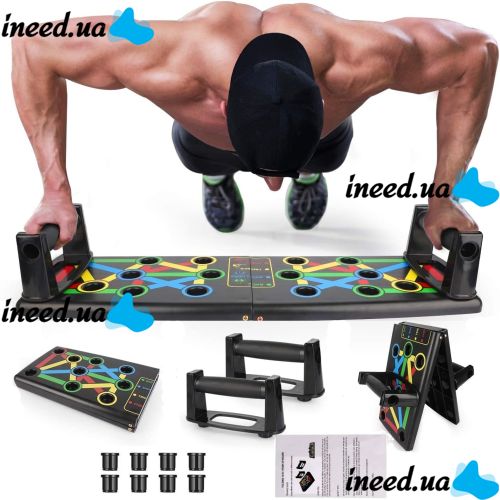 Доска для отжиманий Foldable Push Up Board JT-006, упор для отжиманий от пола 14 в 1 Регулируемая стойка, платформа, тренажер для мышц Supretto