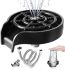 Foheel JS-04 Glass and Mug Rinse Aid for kitchen sink under pressure, Rinzer MAG-631 for quick cleaning of glasses and cups Black