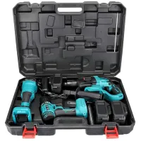 Акумуляторний набір Makita 3в1 Кутова шліфувальна болгарка DGA506Z шуруповерт DTW488 перфоратор DHR330Z Макіта 48V 5Ah з акумуляторами в кейсі