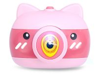 Children's soap Bubble Generator Pig Bubble Camera HJ-458 in the form of a camera, a toy camera for blowing soap bubbles on batteries