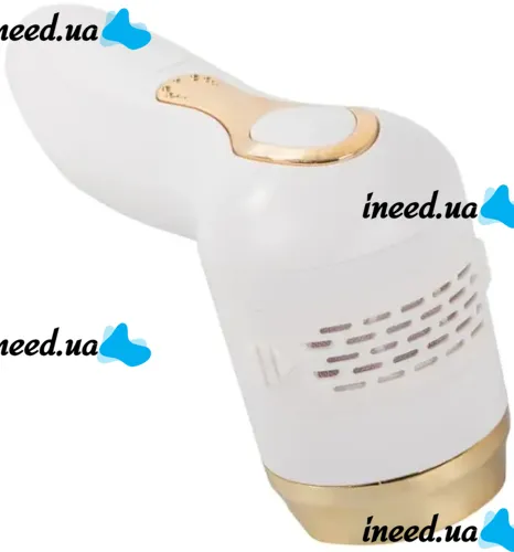 Callus Remover Y2023-1 cordless pumice stone for heel cleaning and callus removal, Grinding file with 2 attachments for removing rough skin White