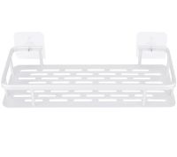 Wall Mounted Straight Bathroom Shelf Storage Rack AND144 for Accessories, Hanging Organizer 30x13x5.5cm Bathroom Wall Holder White