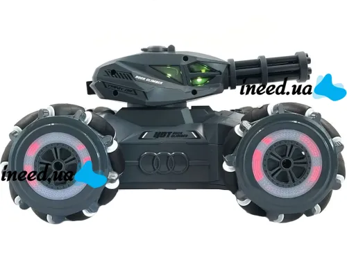 Дитячий всюдихід з кулеметом Tracked Tank Pank Shooter стріляє кульками на радіокеруванні від руки і пульта, акумуляторний танк 1500 mah Синій