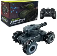 Дитячий всюдихід з кулеметом Tracked Tank Pank Shooter стріляє кульками на радіокеруванні від руки і пульта, акумуляторний танк 1500 mah Синій