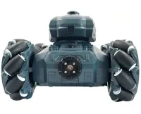 Дитячий всюдихід з кулеметом Tracked Tank Pank Shooter стріляє кульками на радіокеруванні від руки і пульта, акумуляторний танк 1500 mah Синій