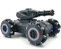 Дитячий всюдихід з кулеметом Tracked Tank Pank Shooter стріляє кульками на радіокеруванні від руки і пульта, акумуляторний танк 1500 mah Синій