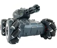 Дитячий всюдихід з кулеметом Tracked Tank Pank Shooter стріляє кульками на радіокеруванні від руки і пульта, акумуляторний танк 1500 mah Синій