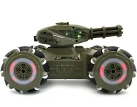 Дитячий всюдихід з кулеметом Tracked Tank Pank Shooter стріляє кульками на радіокеруванні від руки і пульта, акумуляторний танк 1500 mah Зелений