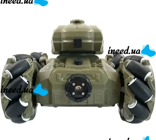 Дитячий всюдихід з кулеметом Tracked Tank Pank Shooter стріляє кульками на радіокеруванні від руки і пульта, акумуляторний танк 1500 mah Зелений