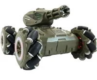 Дитячий всюдихід з кулеметом Tracked Tank Pank Shooter стріляє кульками на радіокеруванні від руки і пульта, акумуляторний танк 1500 mah Зелений