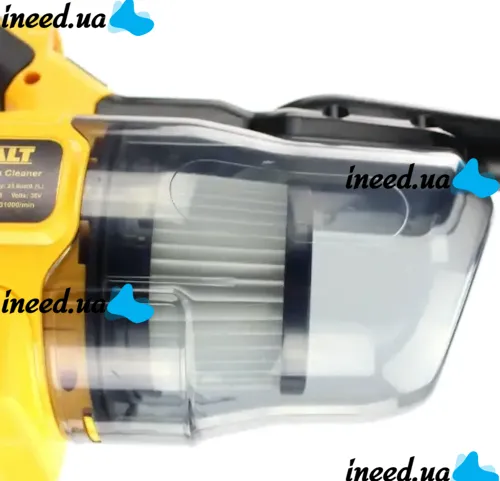 Автомобільний акумуляторний пилосос DeWALT DCV501LN-XJ 36V 6Ah з насадками, Бездротовий пилосос Деволт з 2 акумуляторами для авто та дому Жовтий