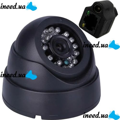 Кімнатна камера відеоспостереження Спартак CCTV Camera 349 IP 1.3 mp, Цифрова купольна кольорова HD відеокамера для будинку з роз'ємом LAN