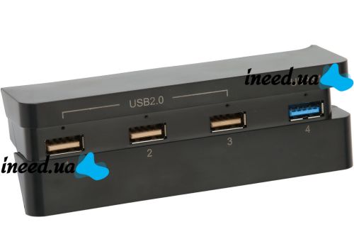 Універсальний Usb Hub dobe PS4 Slim Концентратор на 4 порти для ігрової приставки Sony Playstation, Юсб Хаб розгалужувач для периферійних пристроїв