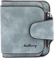 Women's suede wallet Baellerry Forever Mini N 2346 Blue Jeans women's mini purse with 10 compartments for bills and small change 10.5X11.5 cm Blue