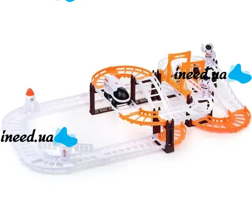 Designer Outer Space Track LT243173 with Sound Effects and Light with Shuttle, Bridge and astronauts 888-86 42 details White