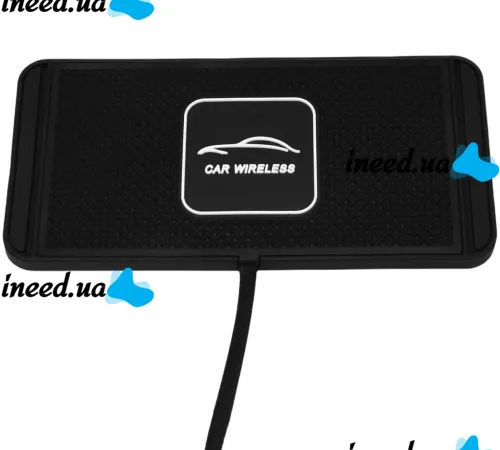 Автомобільна бездротова зарядка Car Wireless Pad C1 15W для зарядки телефону, силіконовий зарядний килимок в авто з антиковзаючим покриттям чорний