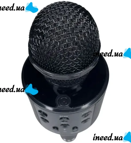 Беспроводной караоке микрофон WSTER WS-858 Bluetooth USB AUX FM со встроенным динамиком 5W, блютуз микрофон с регулятором громкости Q858 для пения