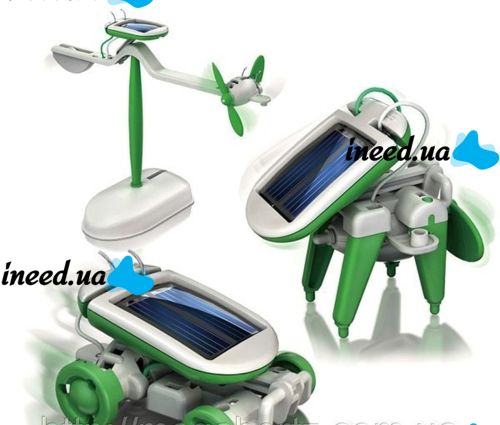 Educational designer robot 6 in 1 on a solar battery