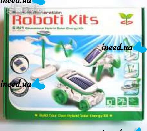 Educational designer robot 6 in 1 on a solar battery