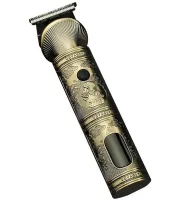 Wireless Hair and Beard Clipper VGR V-649 with Interchangeable Attachments, Rechargeable Shaving Machine for Men from USB Gold