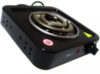 Настільна спіральна електрична плита на одну конфорку Domotec MS-5531 1000w одноконфорочная електроплита з широкою спіраллю і термостатом Чорна