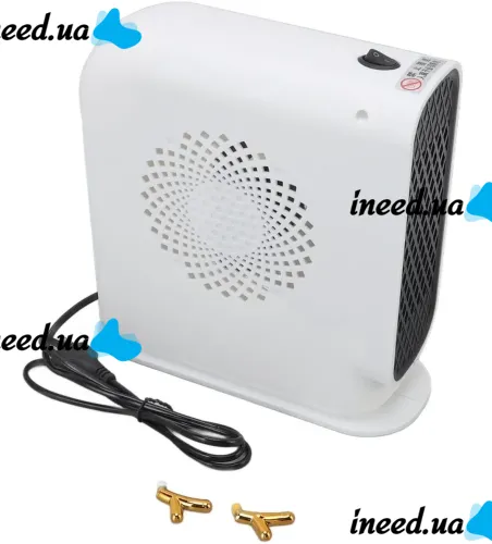 Outdoor Spiral Heater Fan Heater Voltronic JIEBO-N8 500W with Deer Horns, Portable Desktop Electric Heater Deer White