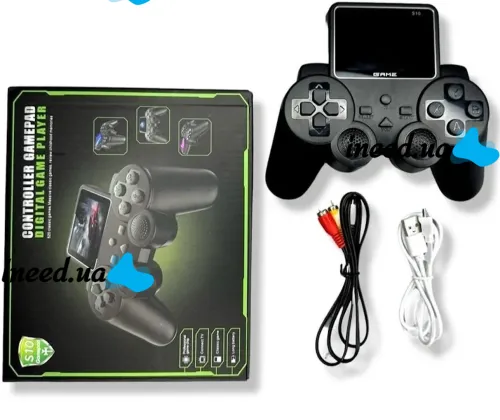 Mini Retro Gaming Console Gamepad Jetson SEGA S10 Gamepad for 520 Built-in Games, Wireless Console with 2.4 LCD Screen from Battery Black