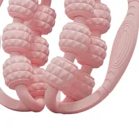 Кольцевой роликовый массажер Spirill massager AND526 для глубокого массажа тканей и мышц для шеи 15 колес, Антицеллюлитный ручной ролик для тела